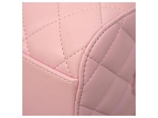CHANEL 2 Way Handbag Matelasse Lambskin Pink