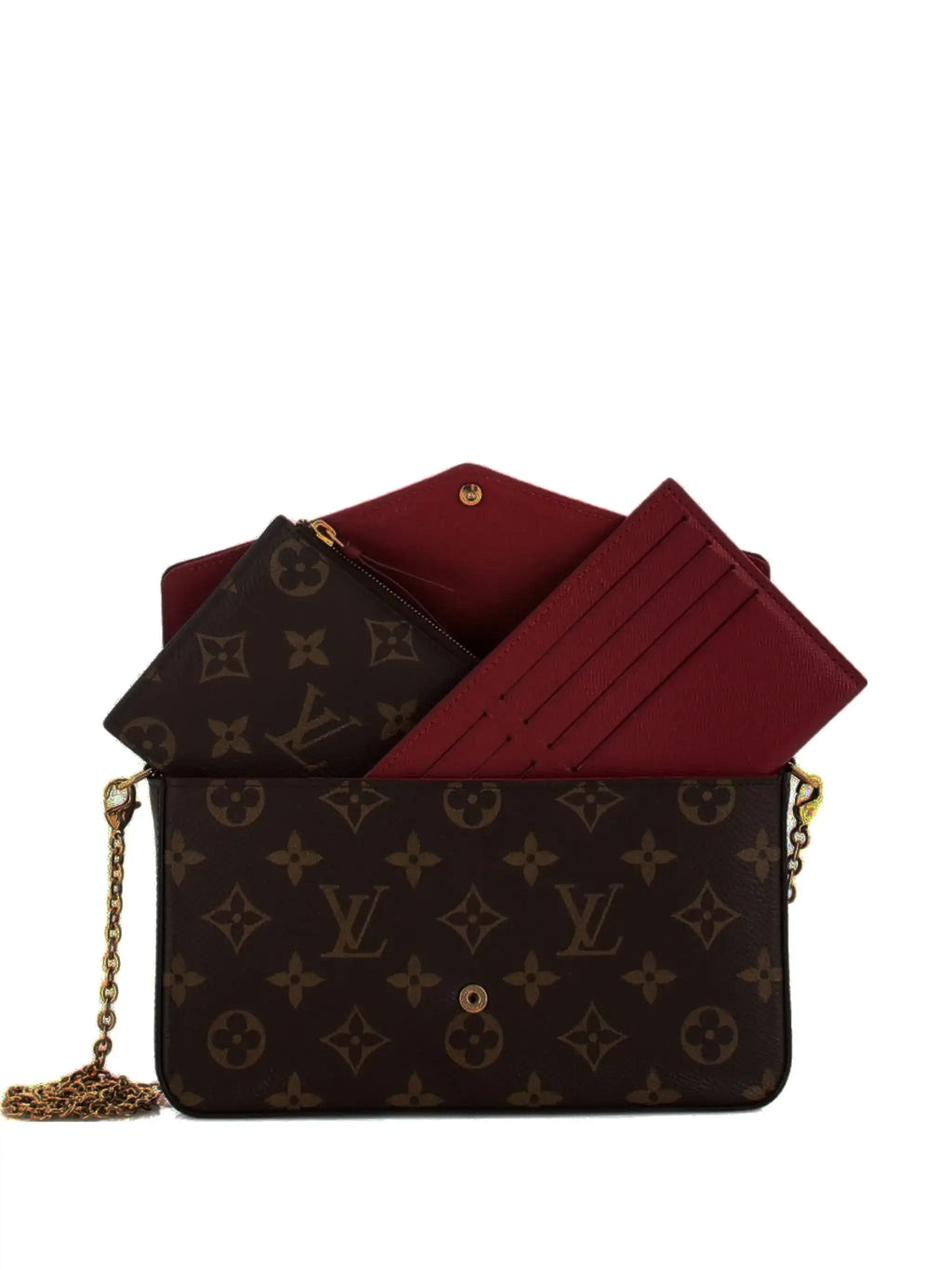 Louis Vuitton Pochette Felicie Monogram Fuchsia Lining