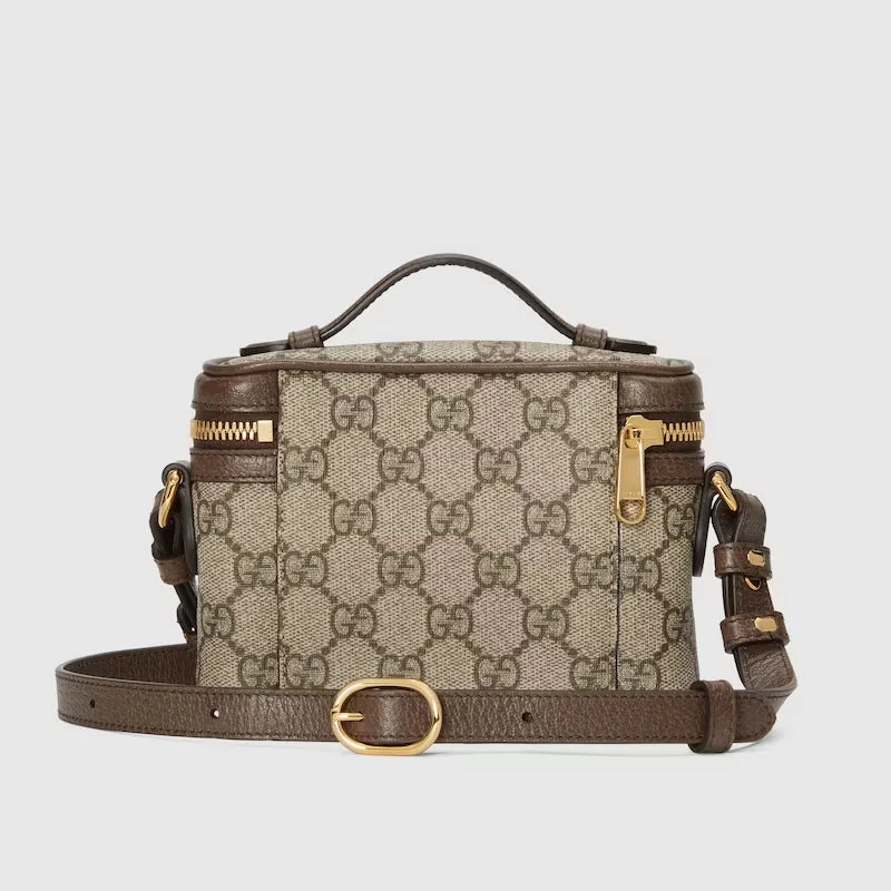 Ophidia Mini Case. Featuring the world-renowned GG Supreme canvas and the unmistakable green and red Web stripe