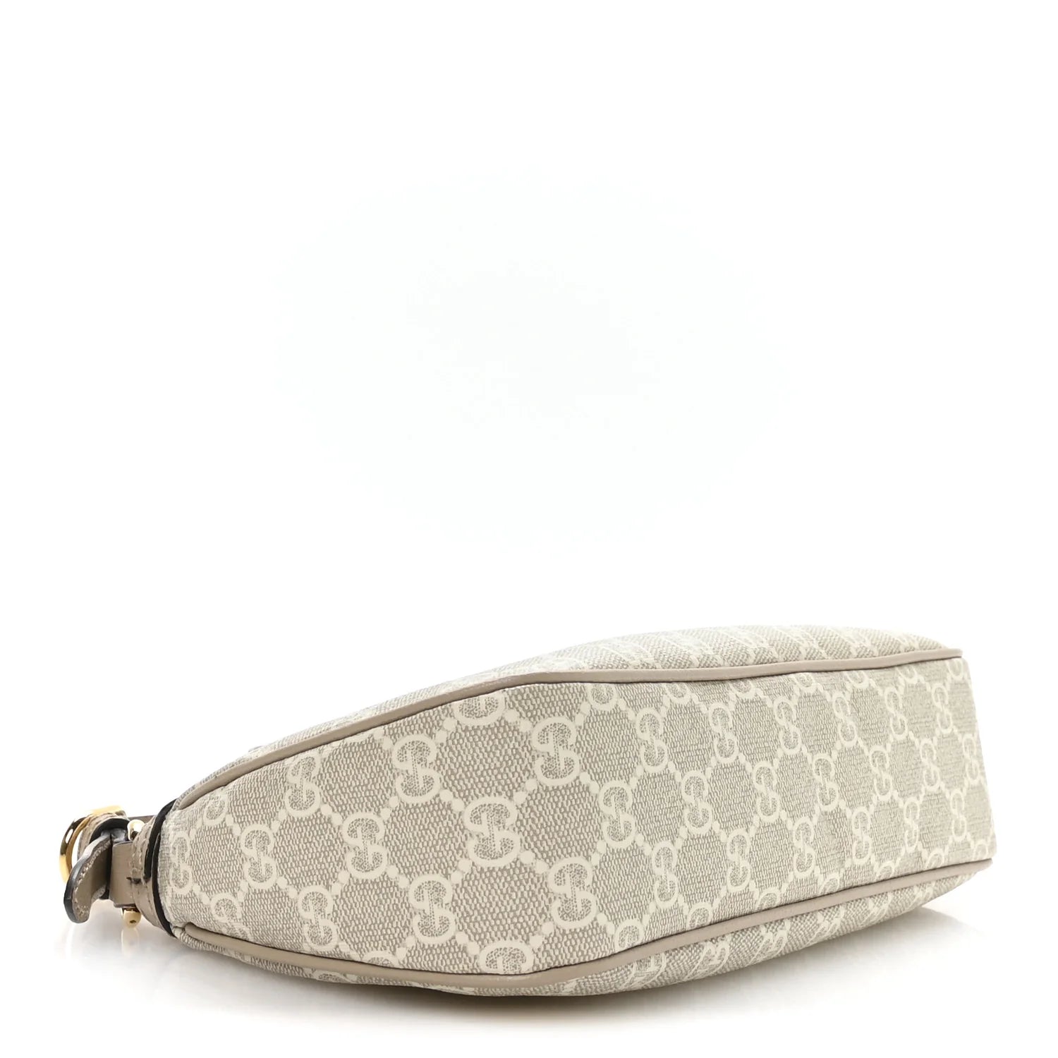 Gucci GG Supreme Monogram Textured Dollar Calfskin Small Ophidia Hobo Beige Mystic White Oatmeal