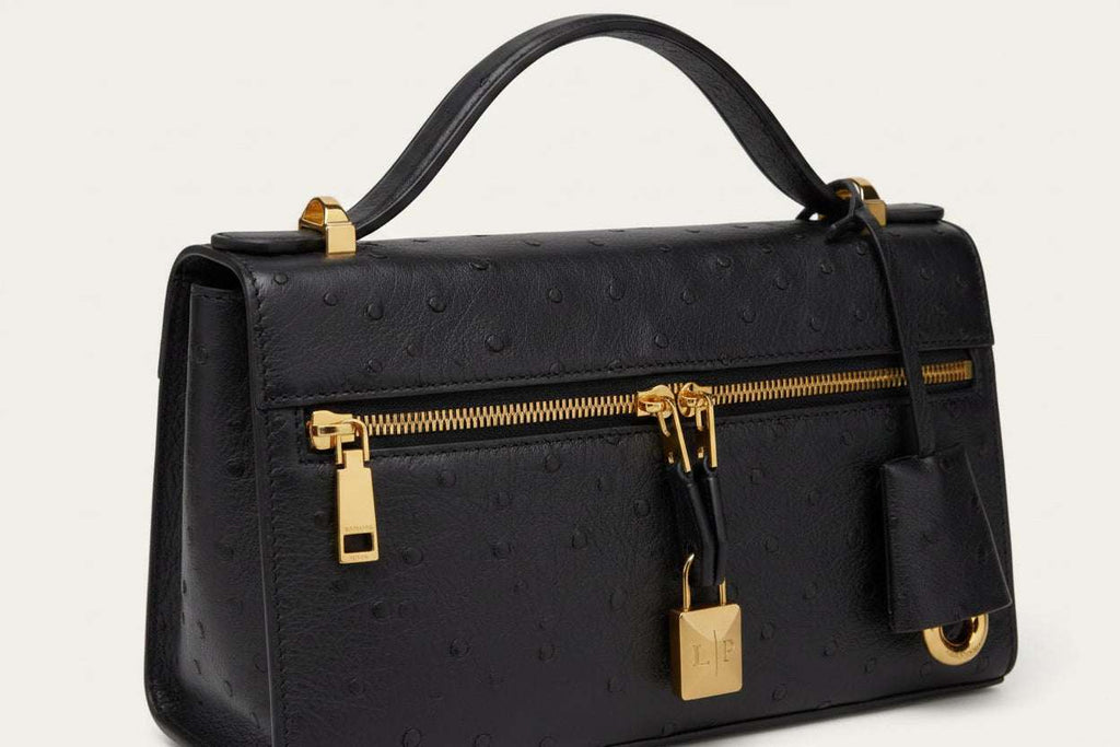 Loro Piana Extra Pocket L19 in Ostrich Leather – Nero Black