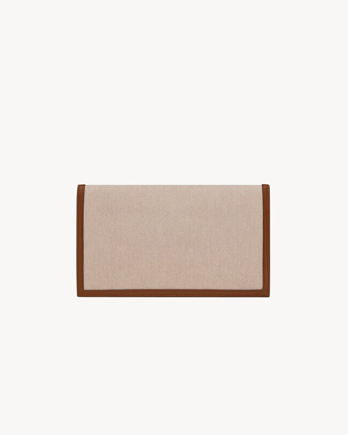 Saint Laurent Cloth clutch bag  Beige, Cloth