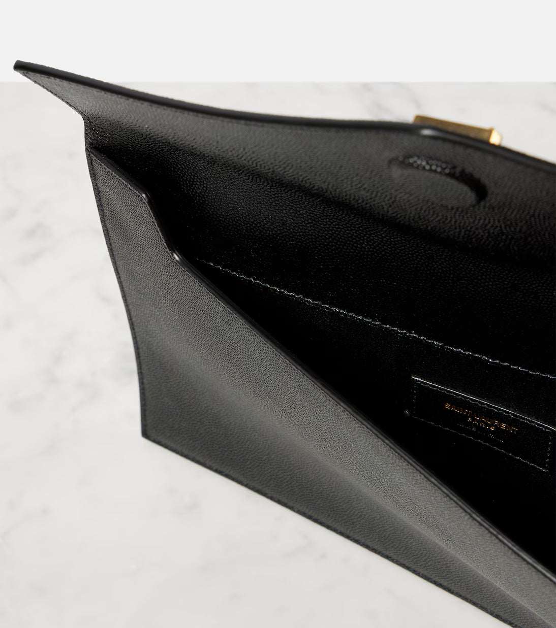 Saint Laurent Grain De Poudre Uptown Pouch Black