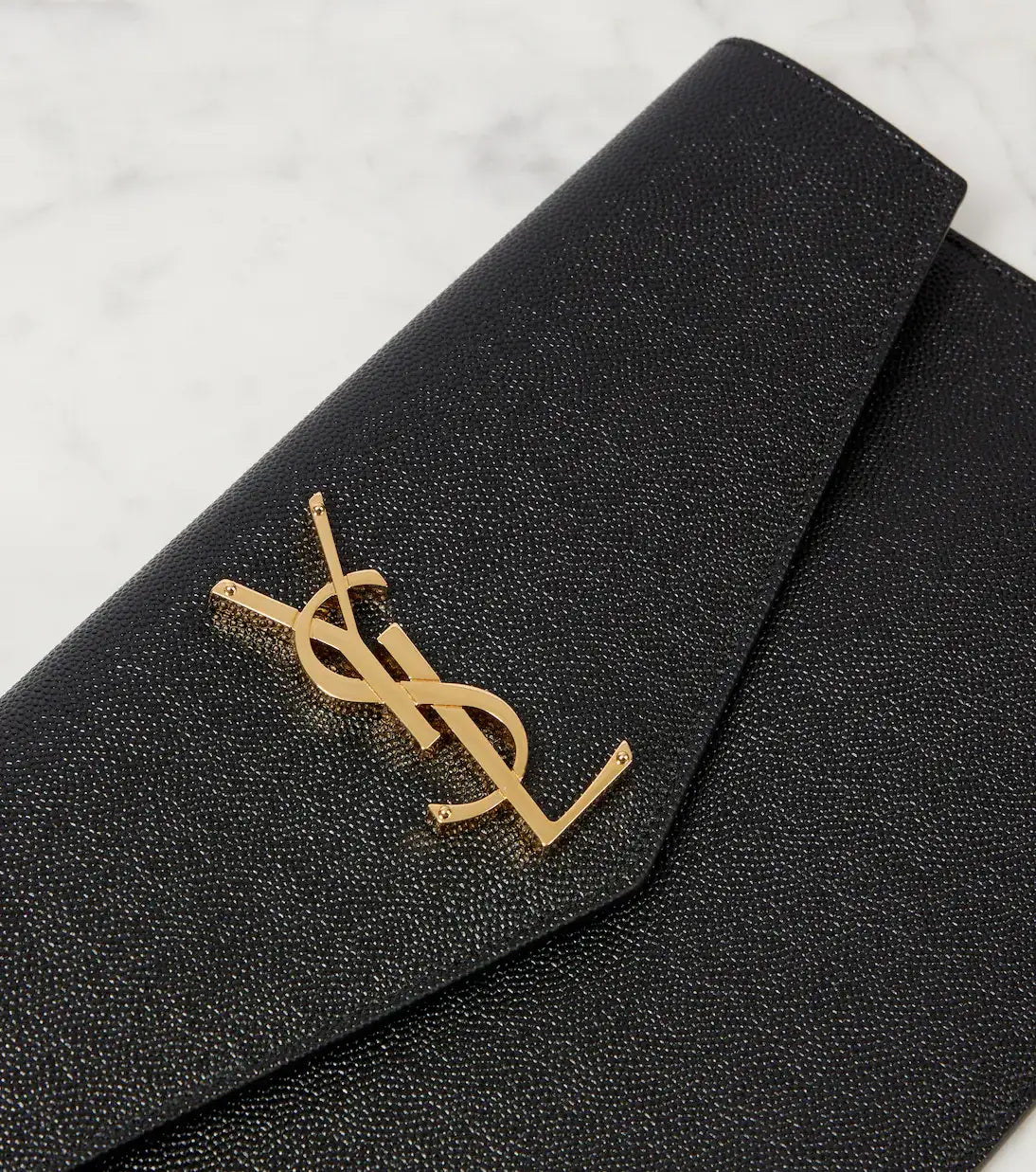 Saint Laurent Grain De Poudre Uptown Pouch Black