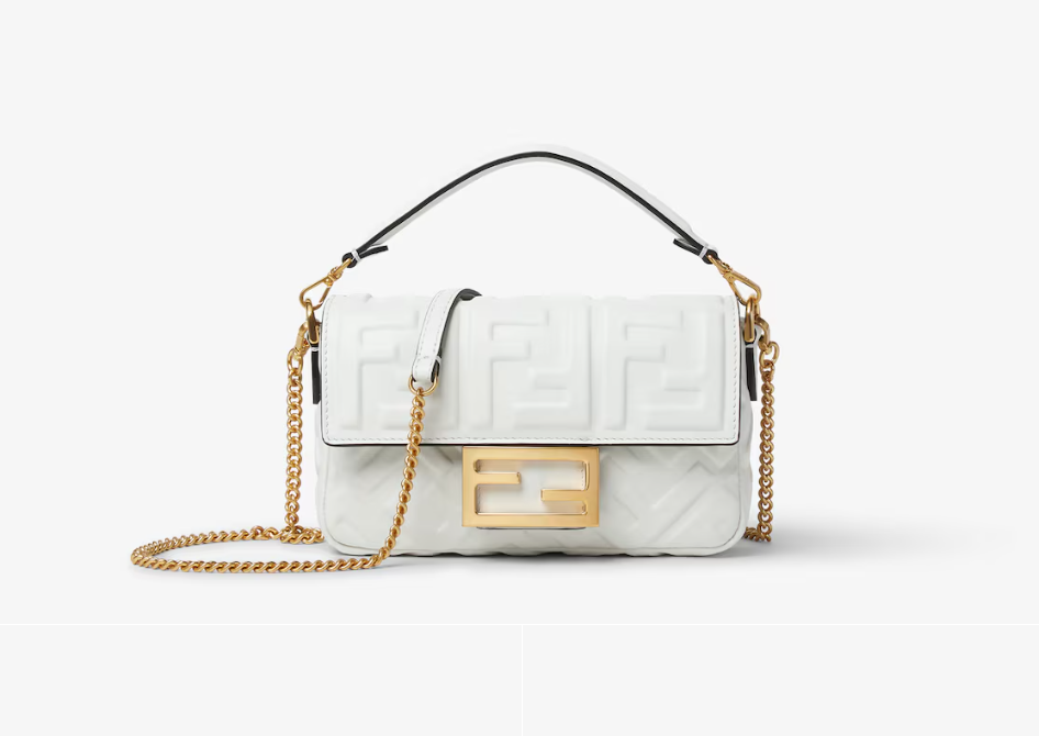 Baguette Mini® Bag white leather bag