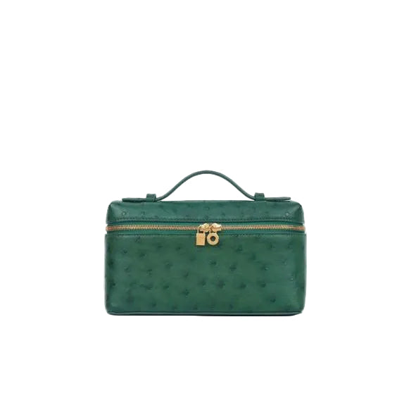 Loro Piana Extra Pocket L19 in Ostrich Leather green