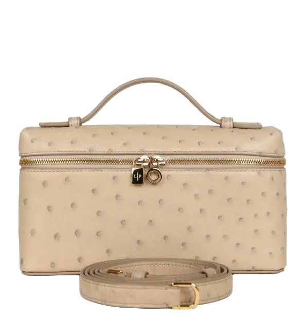 Loro Piana Extra Pocket L19 in Ostrich Leather beige