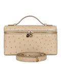 Loro Piana Extra Pocket L19 in Ostrich Leather beige