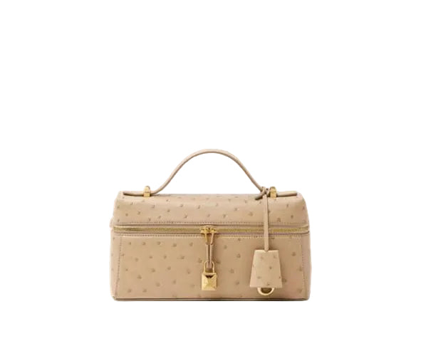 Loro Piana Extra Pocket L19 in Ostrich Leather beige