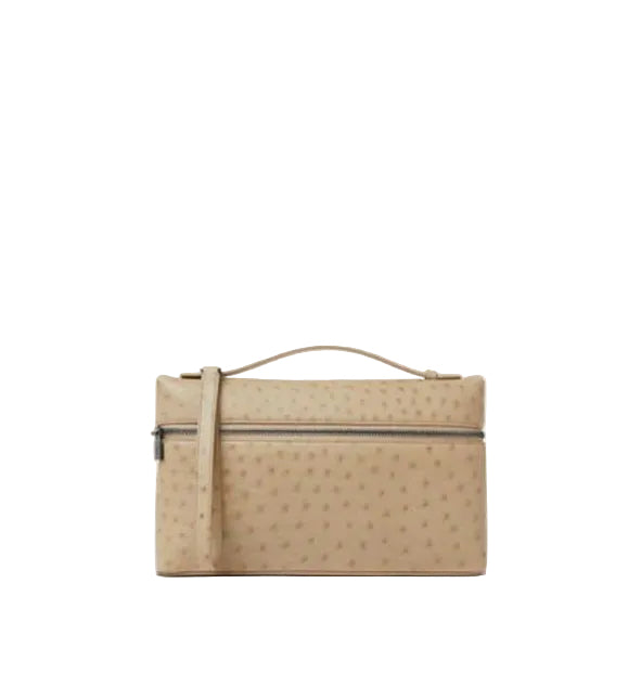 Loro Piana Extra Pocket L19 in Ostrich Leather beige