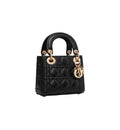 Christian Dior Lady Dior My ABCDior Bag – Black Lambskin with Gold-Tone Hardware Medium