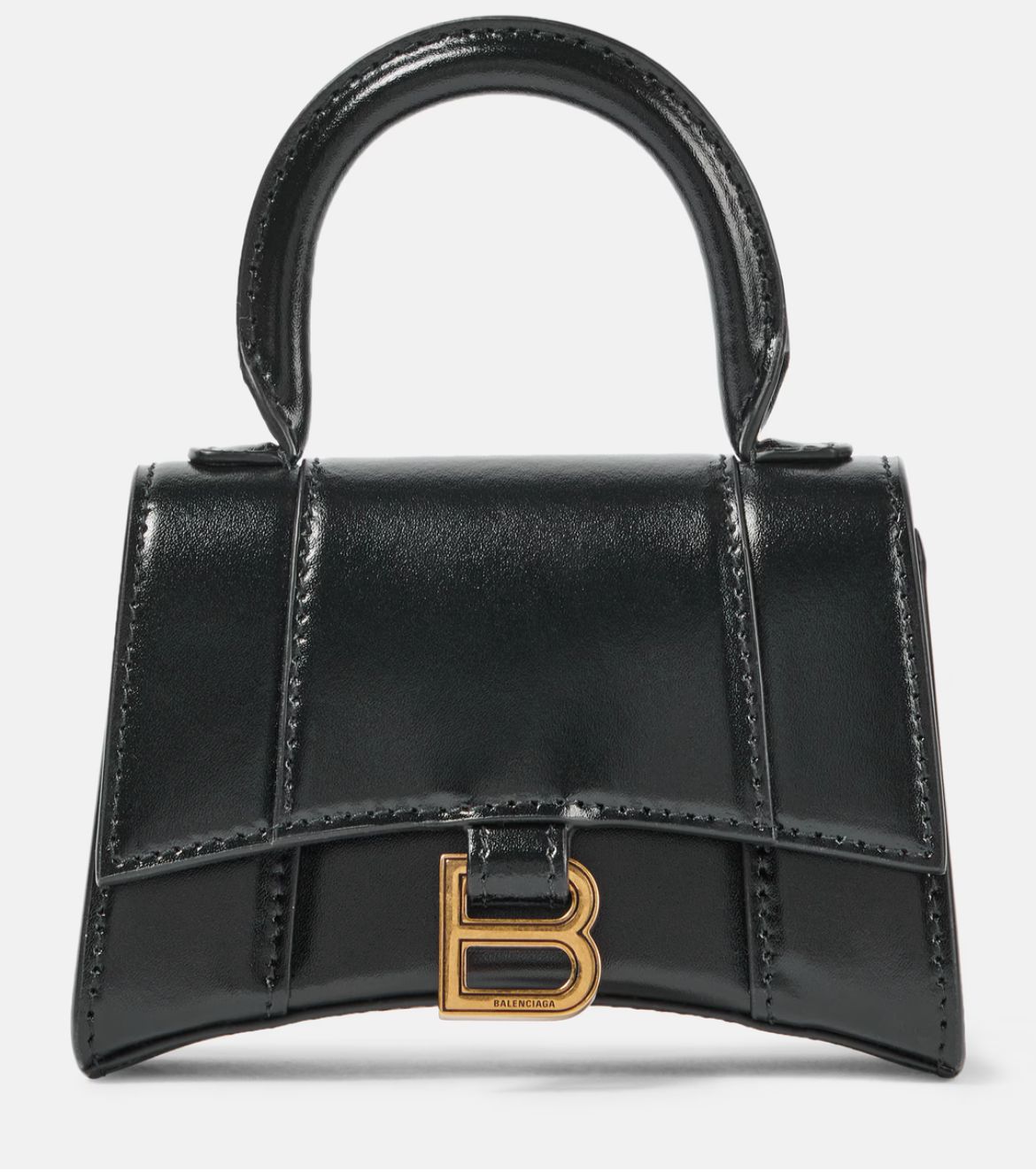 Balenciaga X GUCCI GG Supreme Monogram Small Hourglass Top Handle Bag Beige Ebony