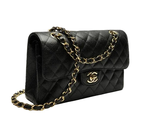 Chanel Classic Medium Flap Bag – Black Caviar Leather with Gold-Tone Hardware