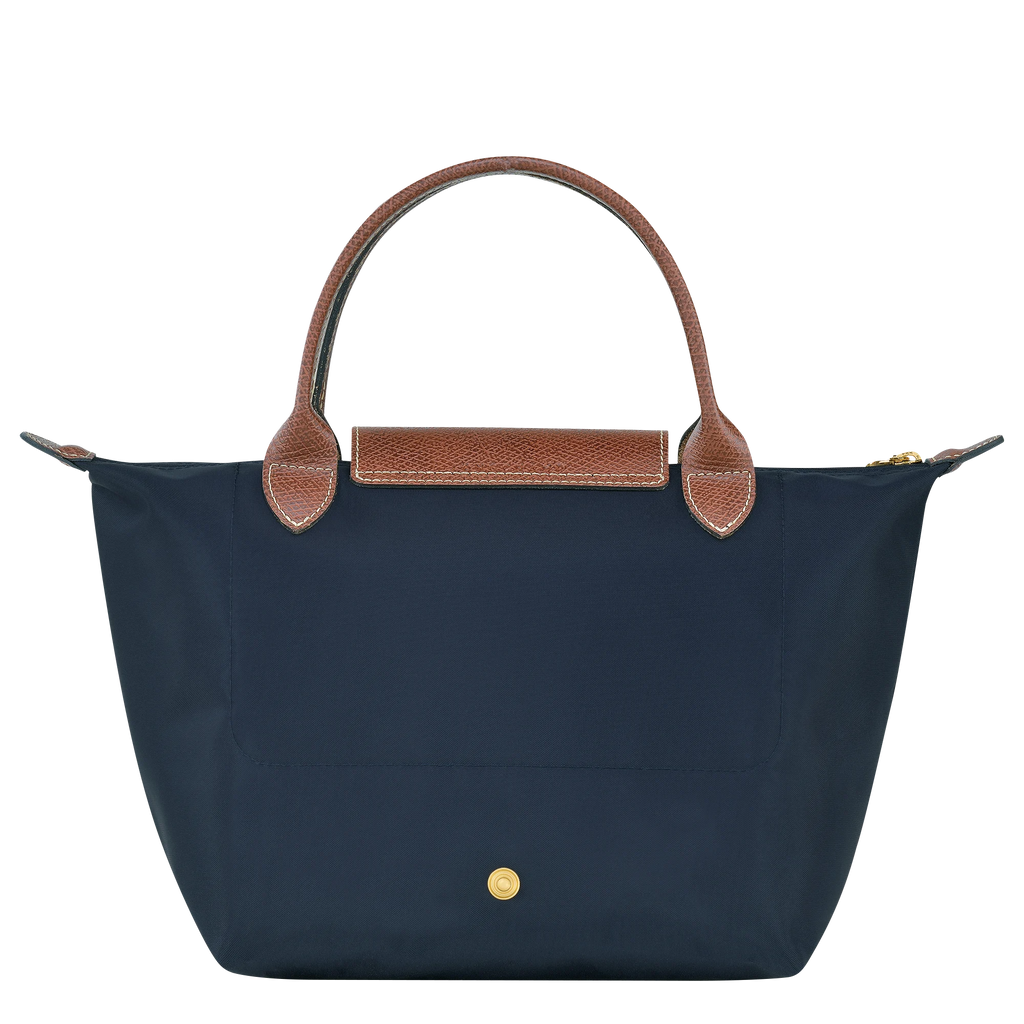Longchamp Le Pliage  Shoulder Bag – Black Nylon with Brown Leather Trim Medium