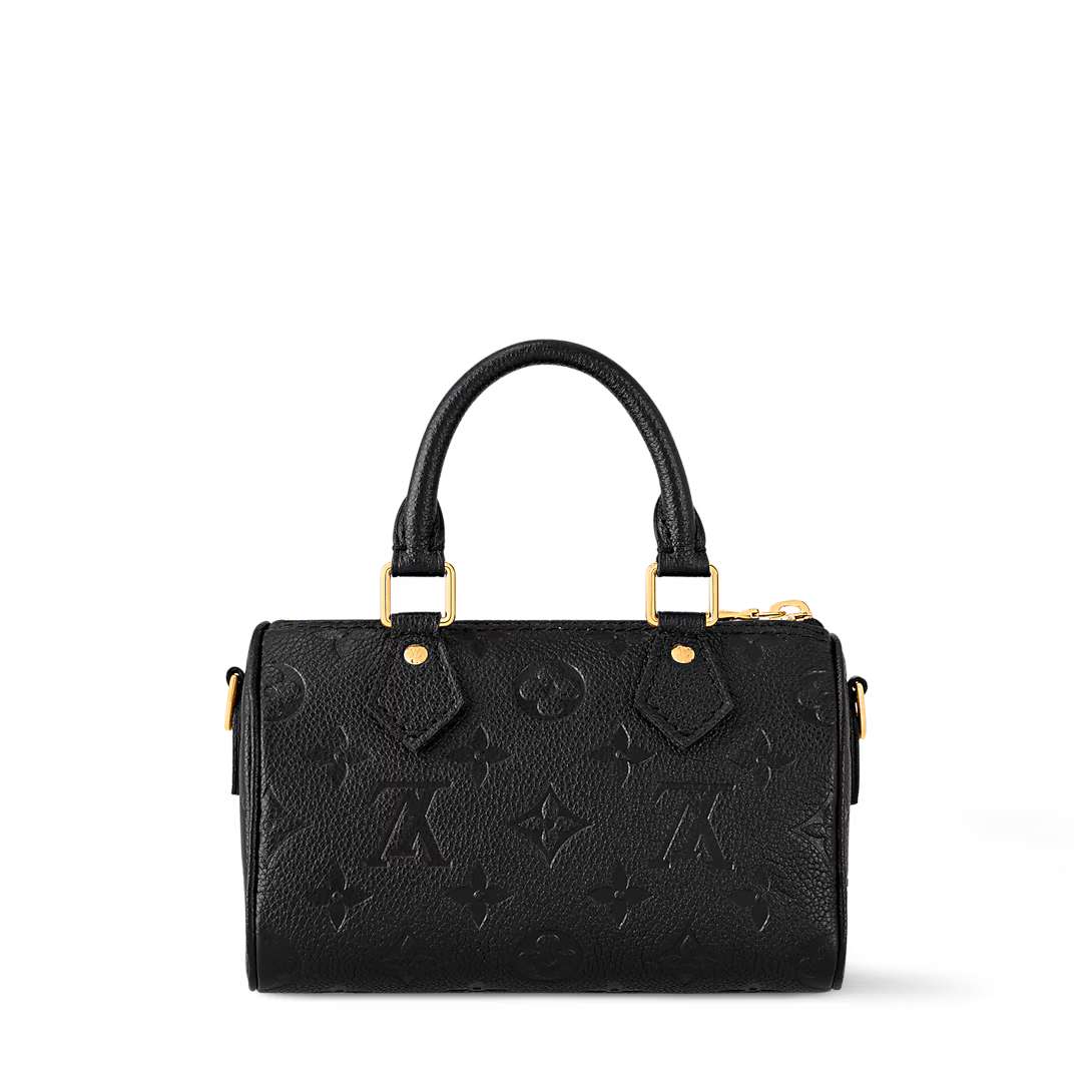 Louis Vuitton Black Monogram Empreinte Leather Speedy