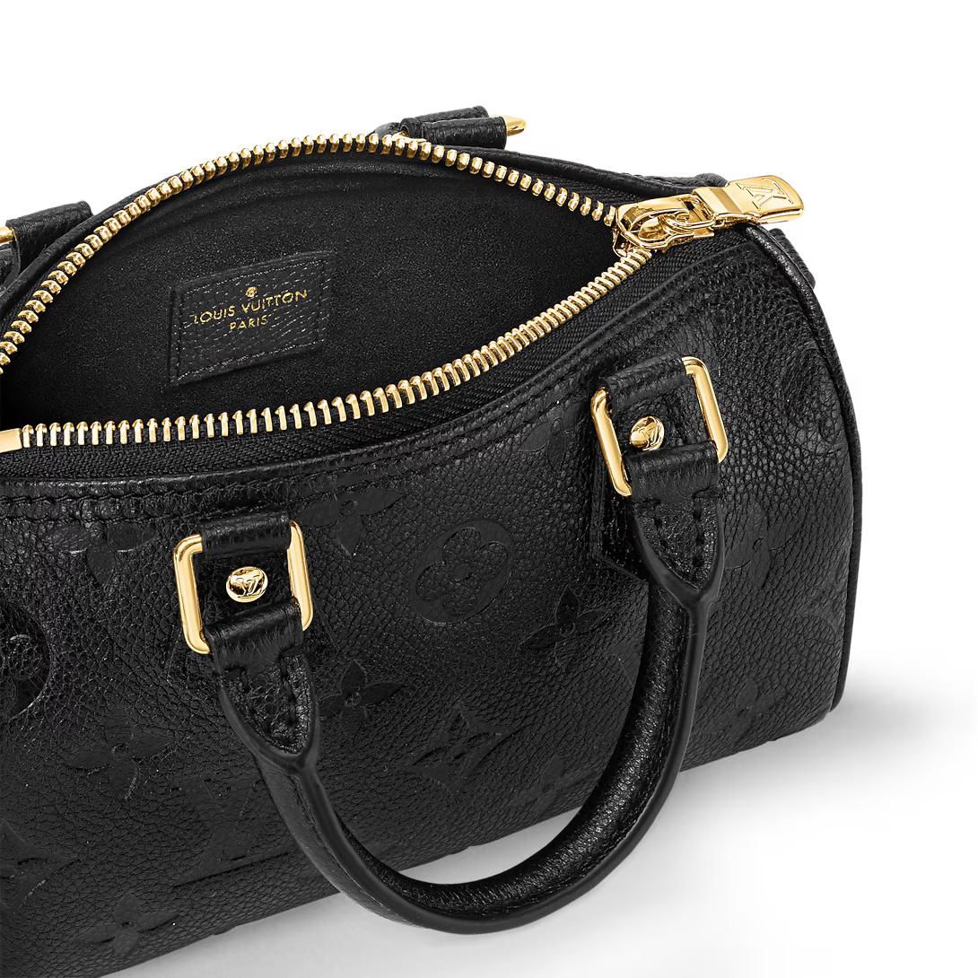 Louis Vuitton Black Monogram Empreinte Leather Speedy