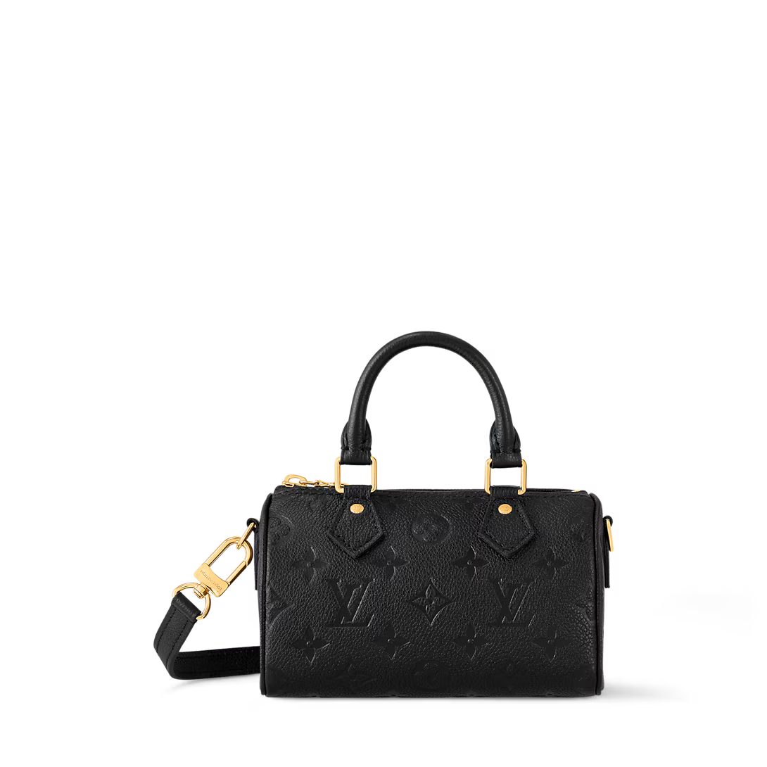 Louis Vuitton Black Monogram Empreinte Leather Speedy