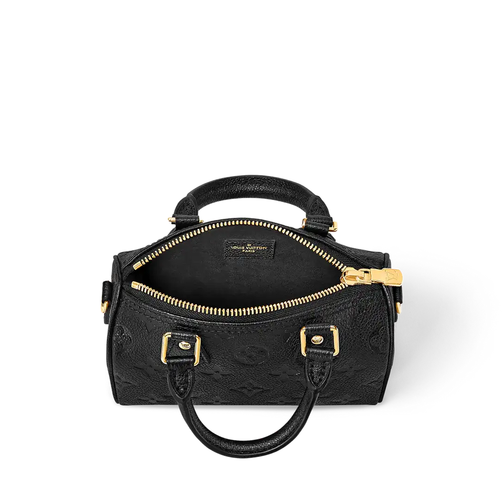 Louis Vuitton Black Monogram Empreinte Leather Speedy