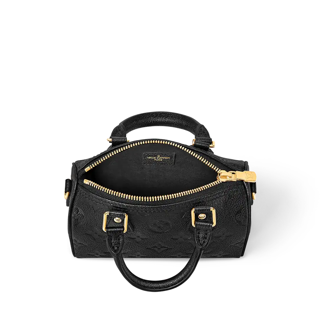 Louis Vuitton Black Monogram Empreinte Leather Speedy