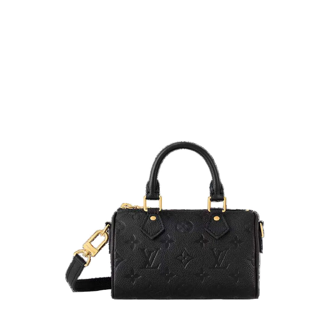 Louis Vuitton Black Monogram Empreinte Leather Speedy