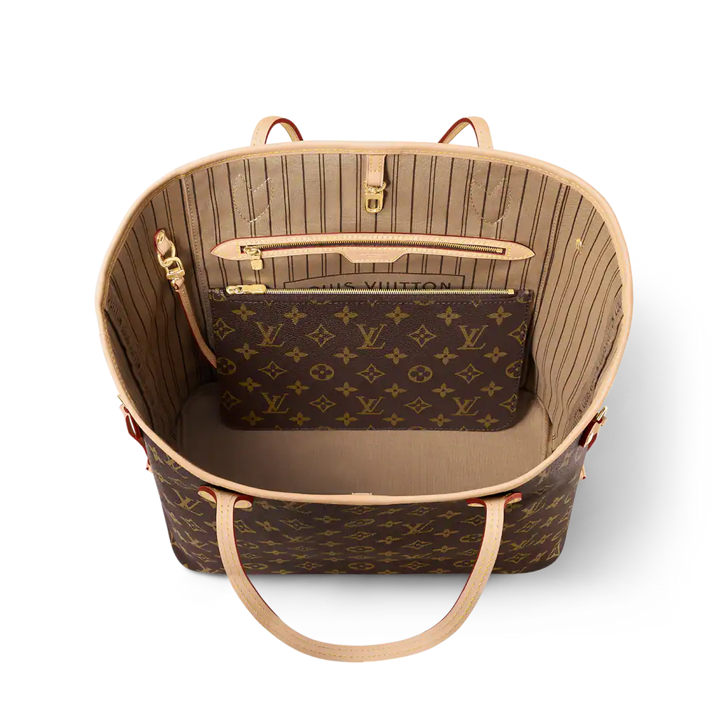 Louis Vuitton Brown Monogram Coated Canvas Neverfull GM Gold Hardware