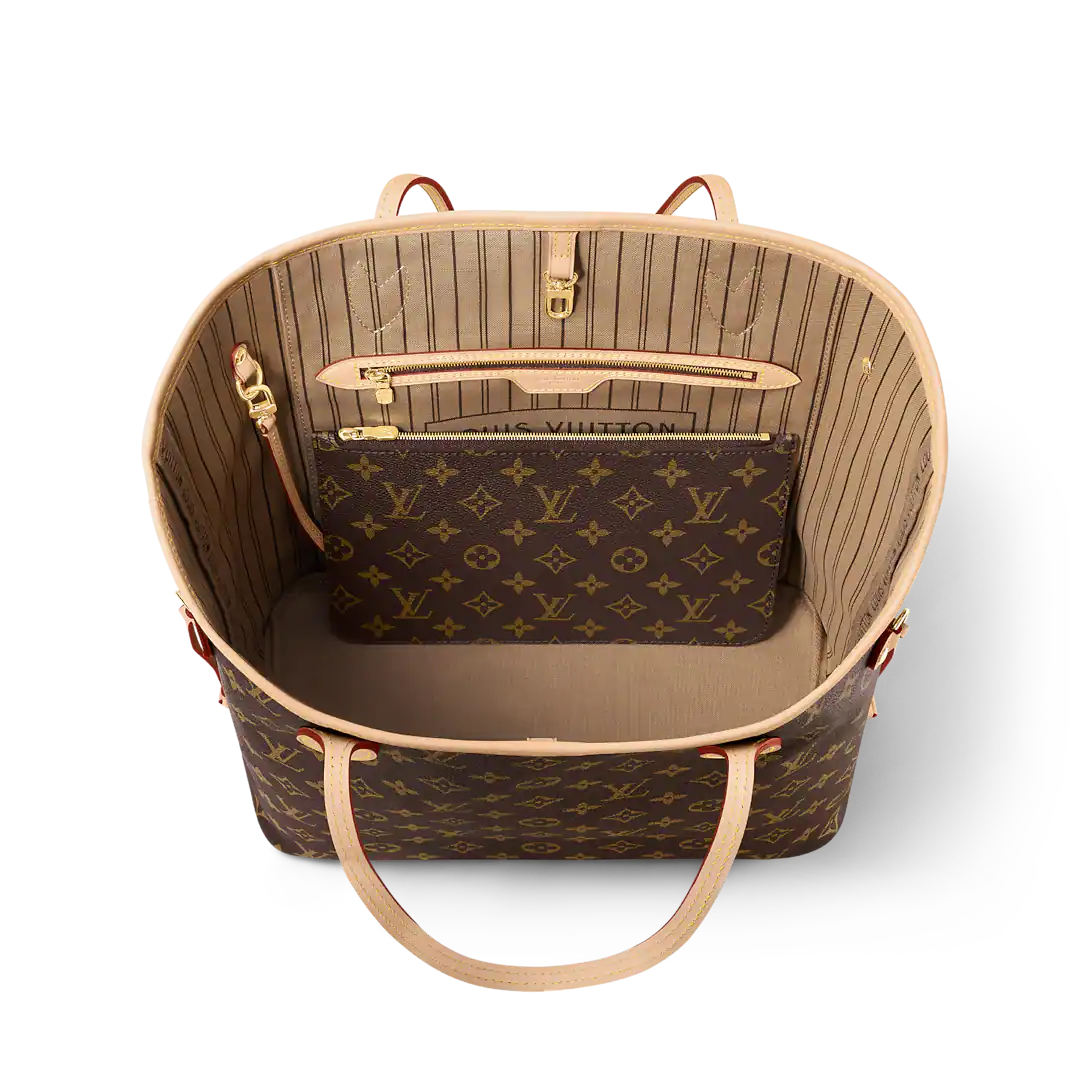 Louis Vuitton Brown Monogram Coated Canvas Neverfull GM Gold Hardware