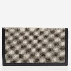 Saint Laurent Canvas Uptown Pouch Black White
